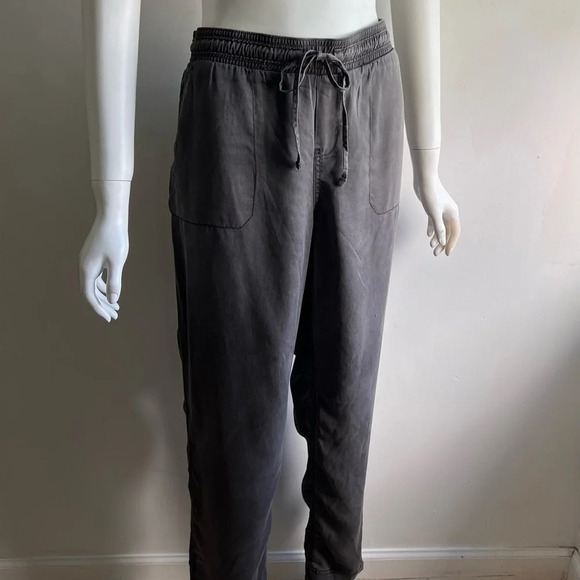 Calvin Klein Grey Trousers Pants Joggers High Elastic Waist Size L Wide Legs - Picture 2 of 11
